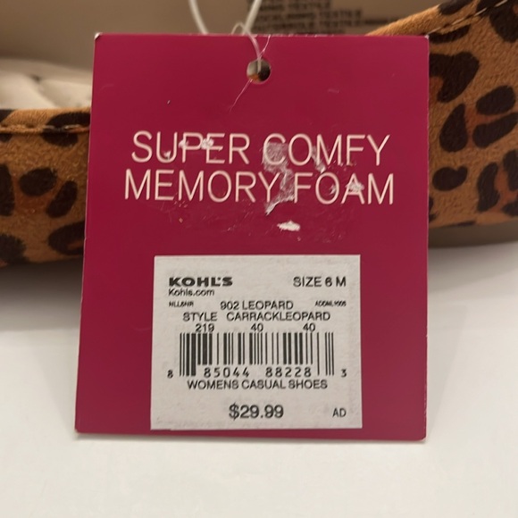 NWT SO Leopard Print Slip-Ons - Picture 4 of 6